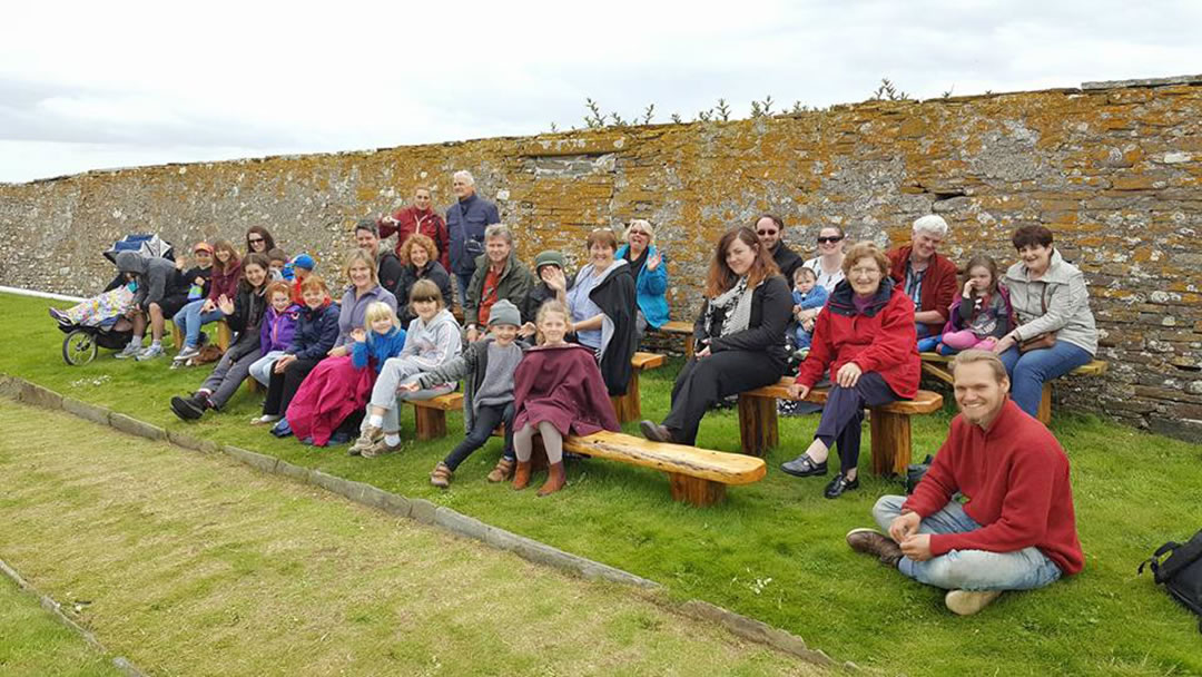 A great audience at Skaill House Falconry, Orkney