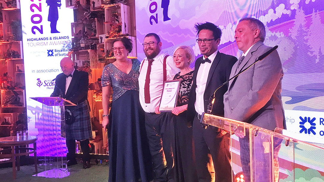 Presenting an award at the Highlands and Islands Tourism Awards