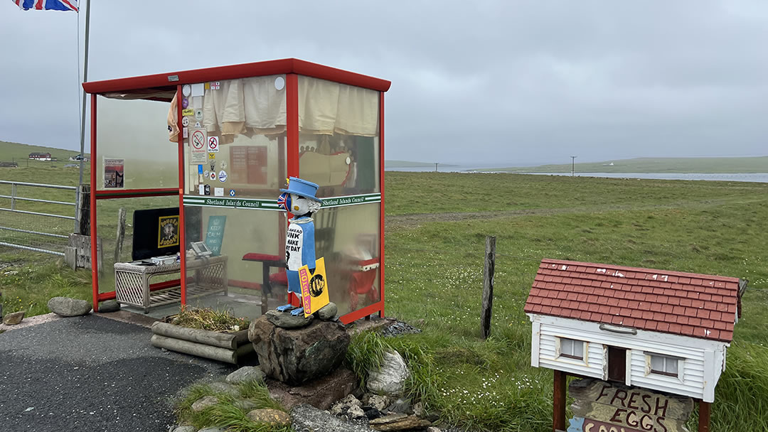 Bobby's Bus Shelter in Unst