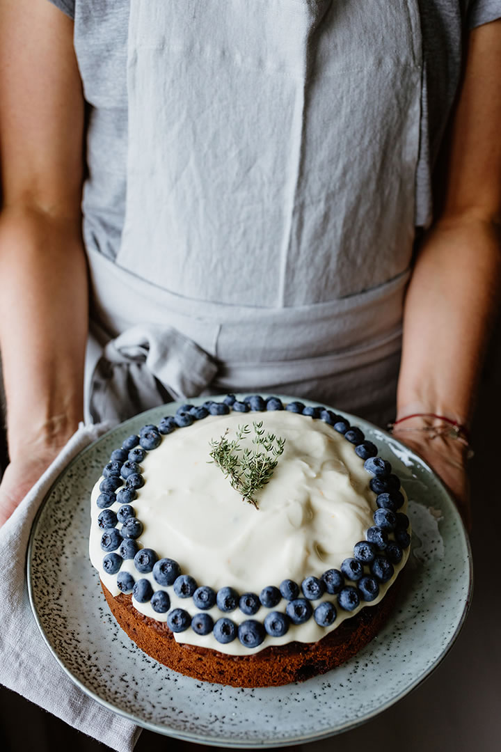 Misa with her carrot cake