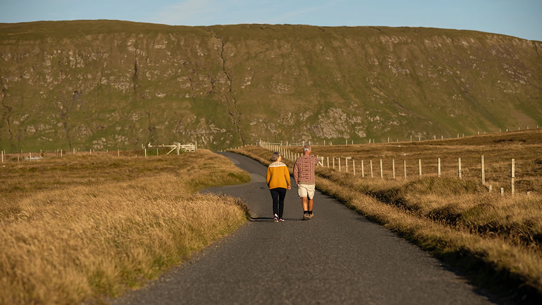Walking in the Shetland islands