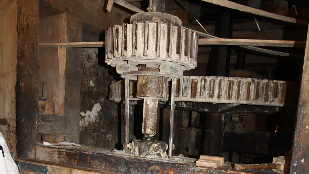 Gears and cogs at the Barony Mill, Orkney