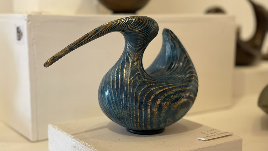 Curlew sculpture at the Yellowbird Gallery