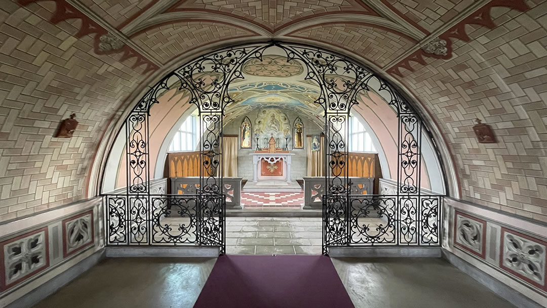 Inside the Italian Chapel in Orkney