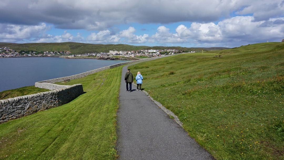 The Knab Golf Course to the right, overlooking the sea photo