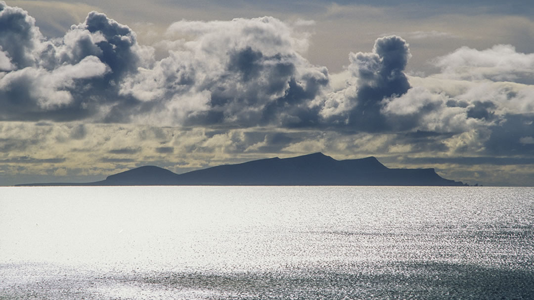 The Shetland island Foula from the distance