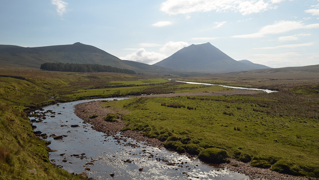 Morven Hill as seen from the River Berridale