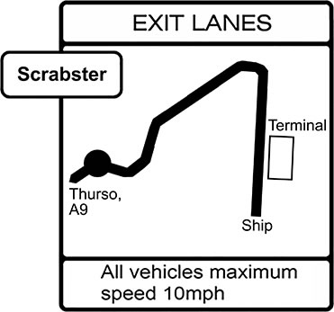 Scrabster exit lanes