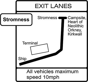 Stromness exit lanes