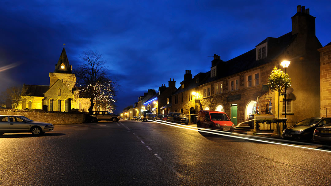 Dornoch, a town on the edge of the Dornoch Firth in Sutherland