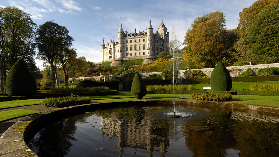 Dunrobin Castle, located just outside Golspie in Sutherland
