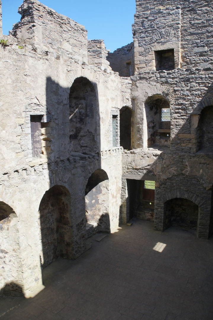 Inside Scalloway Castle