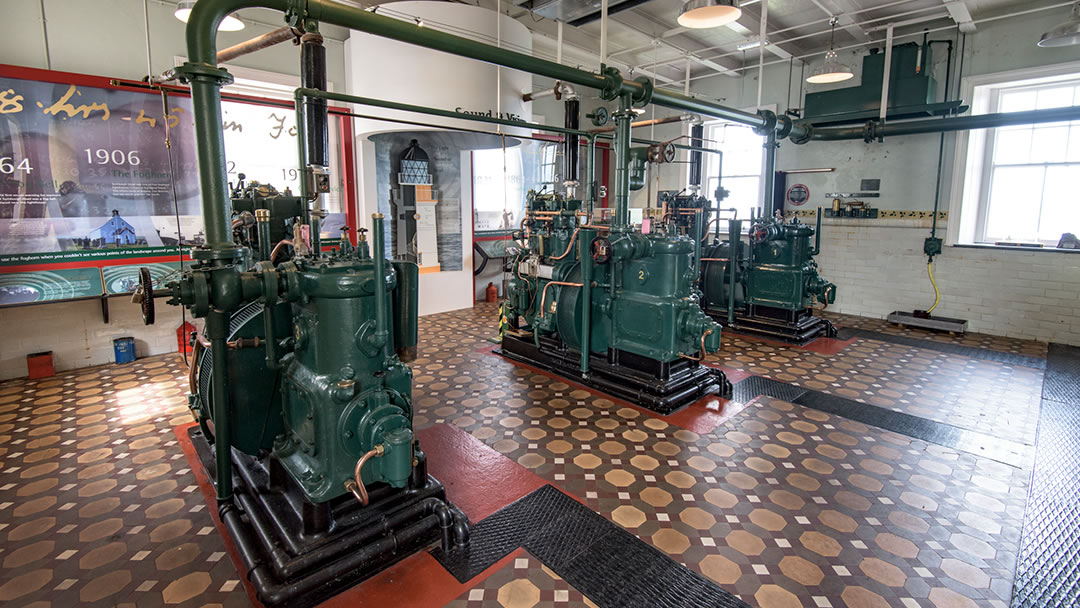 Inside the engine room at the Sumburgh Head Visitor Centre