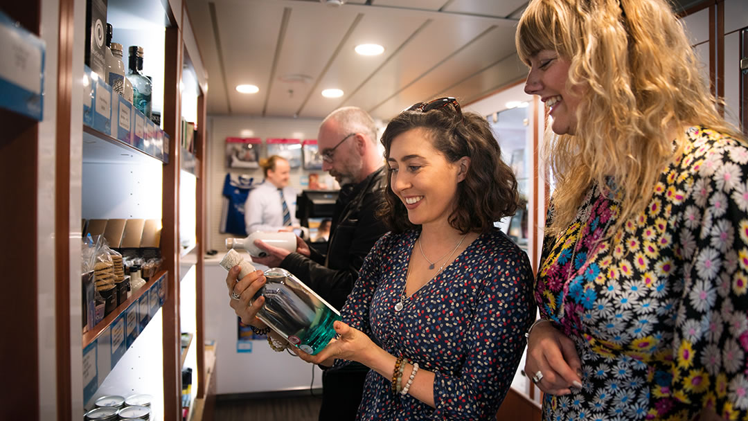 MV Hjaltland - the on board shop