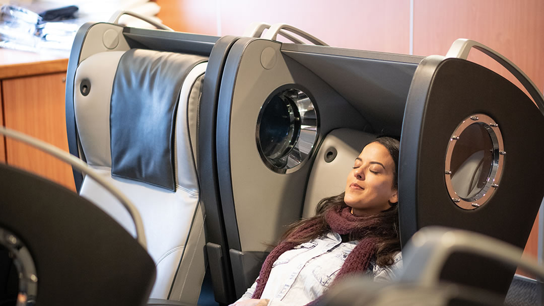 MV Hrossey - relaxing a sleeping pod