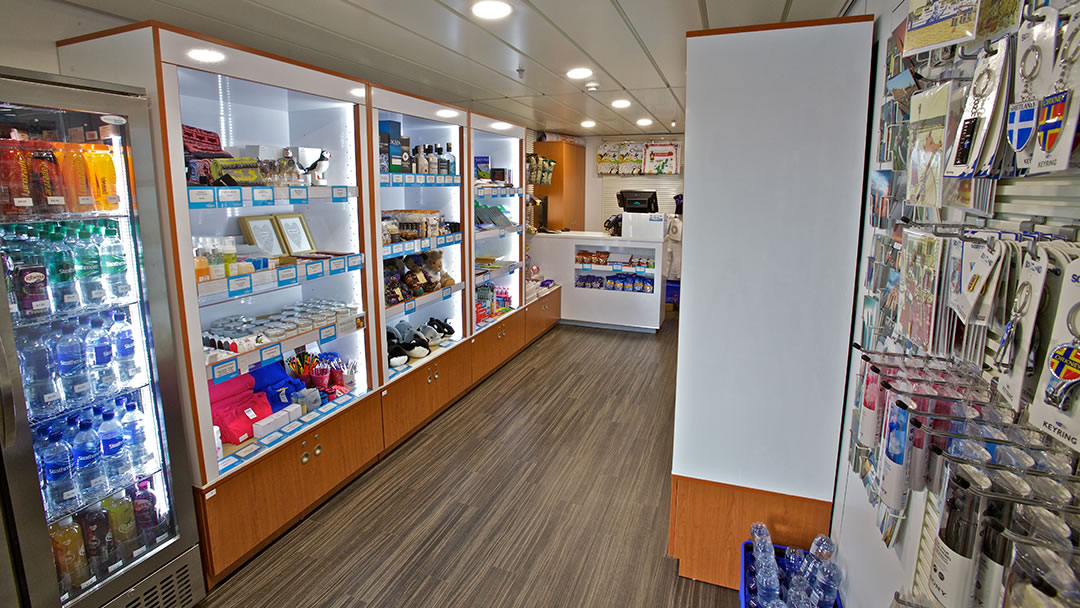 MV Hrossey - the shop on board