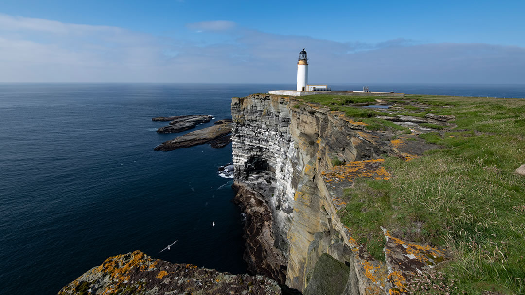 Noup Head Lighthouse in Westray, Orkney