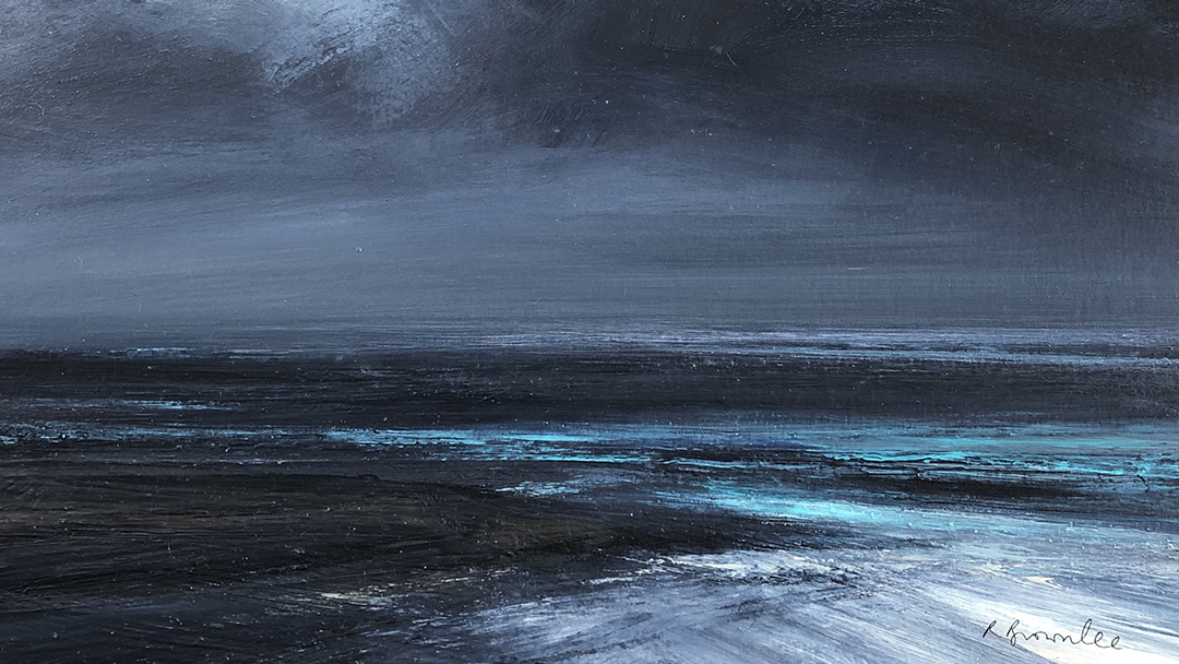 A stormy Shetland evening painting by Ruth Brownlee photo