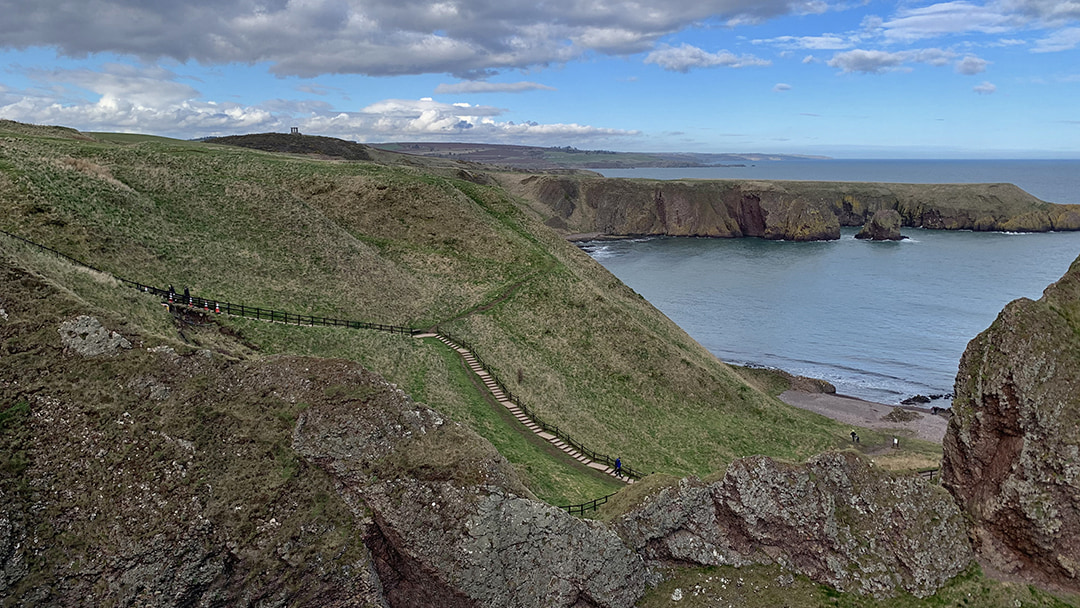 The 200 steps leading to and from Dunnottar Castle