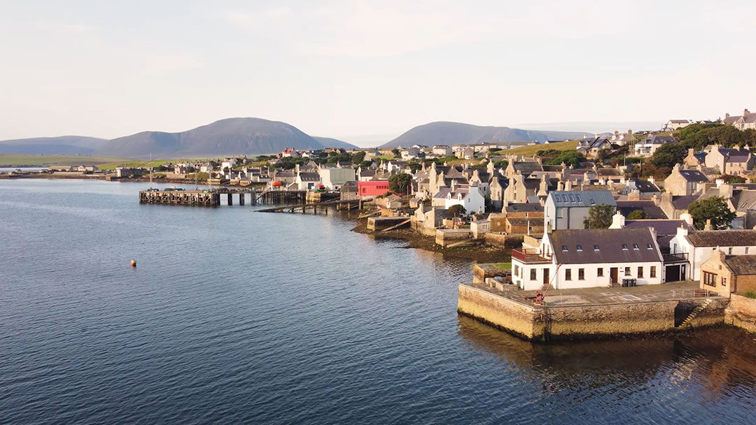 Stromness waterfront in the Orkney islands