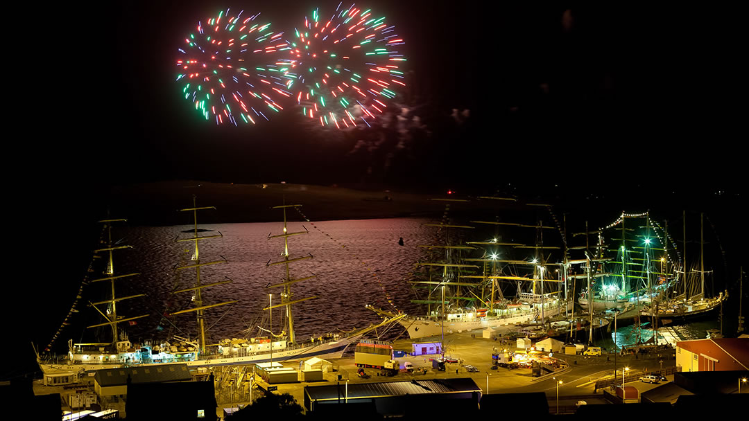 Tall Ships in Lerwick and fireworks