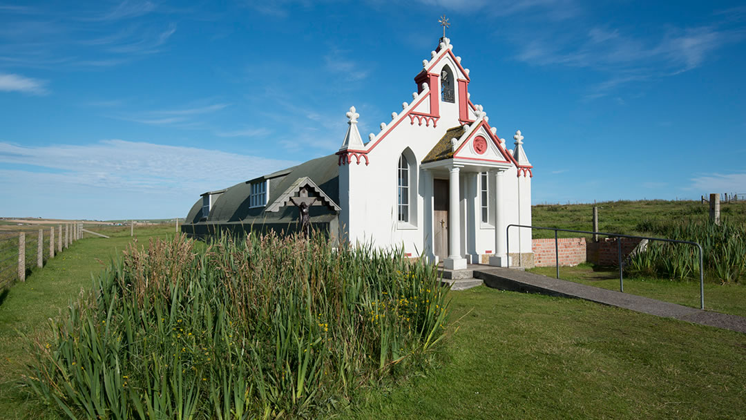 The Italian Chapel - a place of worship built by POWs in wartime