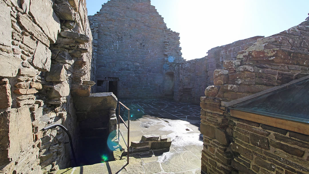 Inside Noltland Castle in Westray