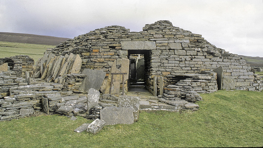 Midhowe Cairn on the isle of Rousay, Orkney