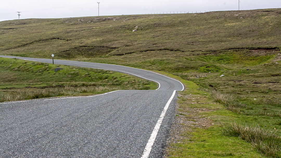 Eshaness in Northmavine and the smooth roads of Shetland