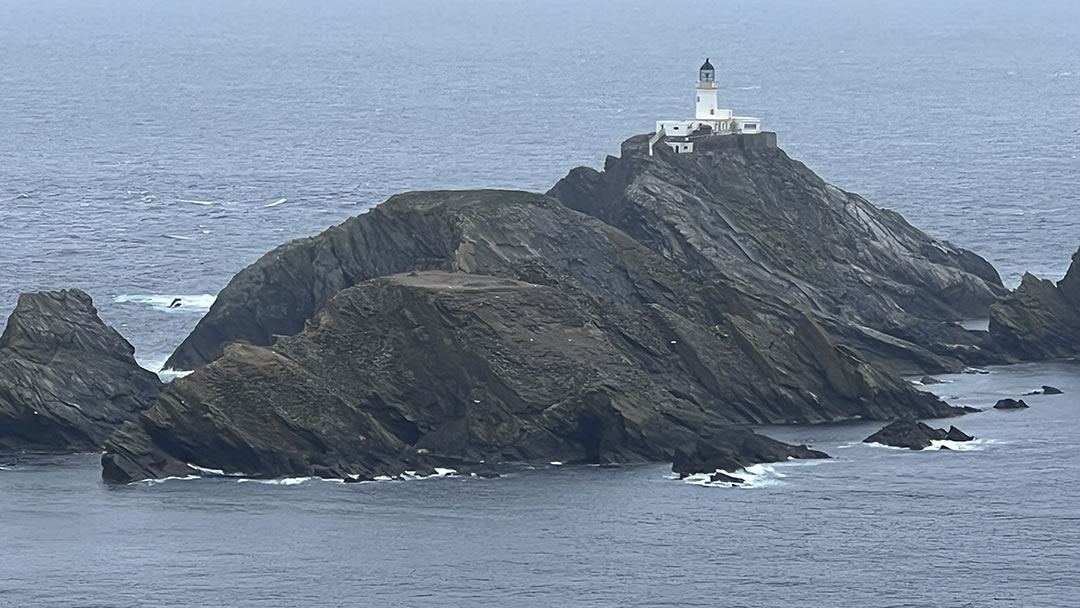 Muckle Flugga Lighthouse, seen from Hermaness in Shetland