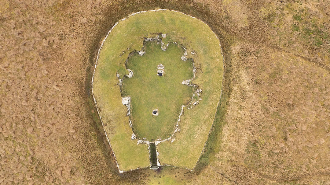 Stanydale temple in the Westside of Shetland