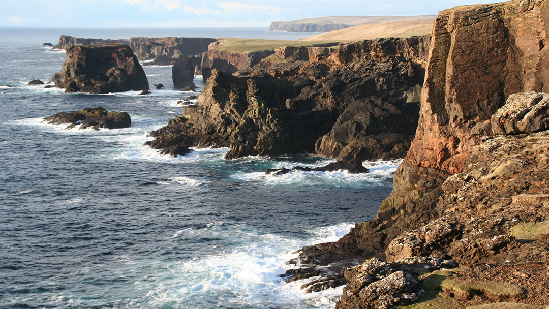 The cliffs of Eshaness in Shetland