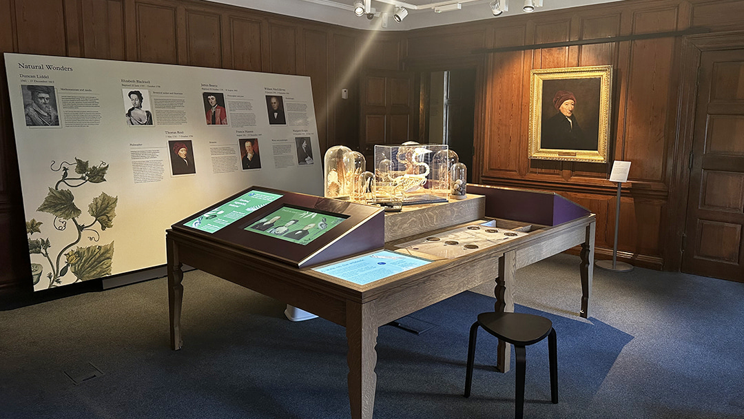 One of many interactive activity tables inside the museum