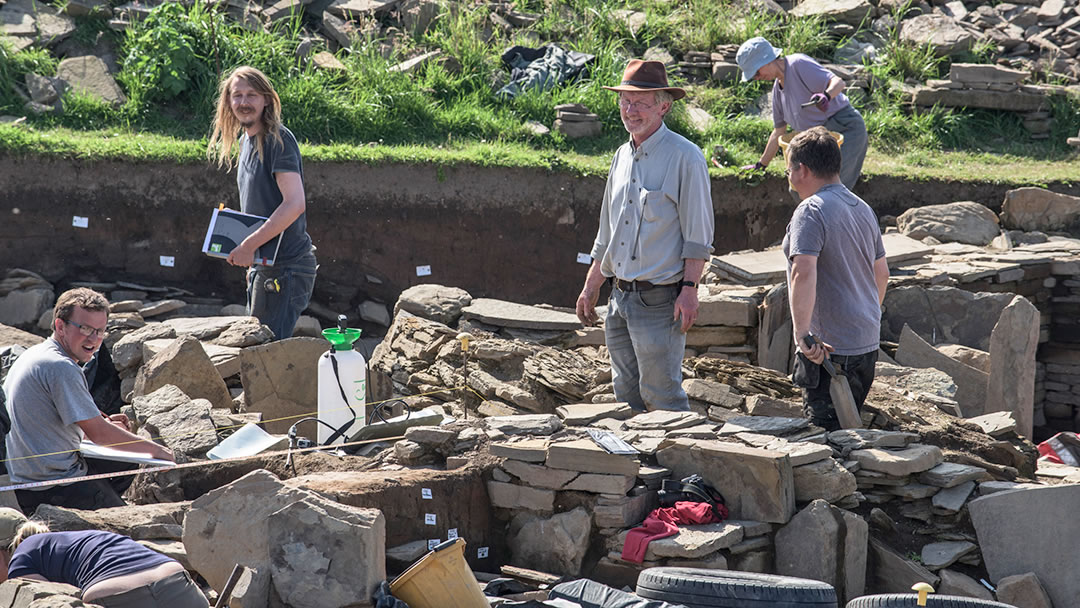 Nick Card, Director of the Ness of Brodgar, University of the Highlands and Islands Archaeology Institute at the dig