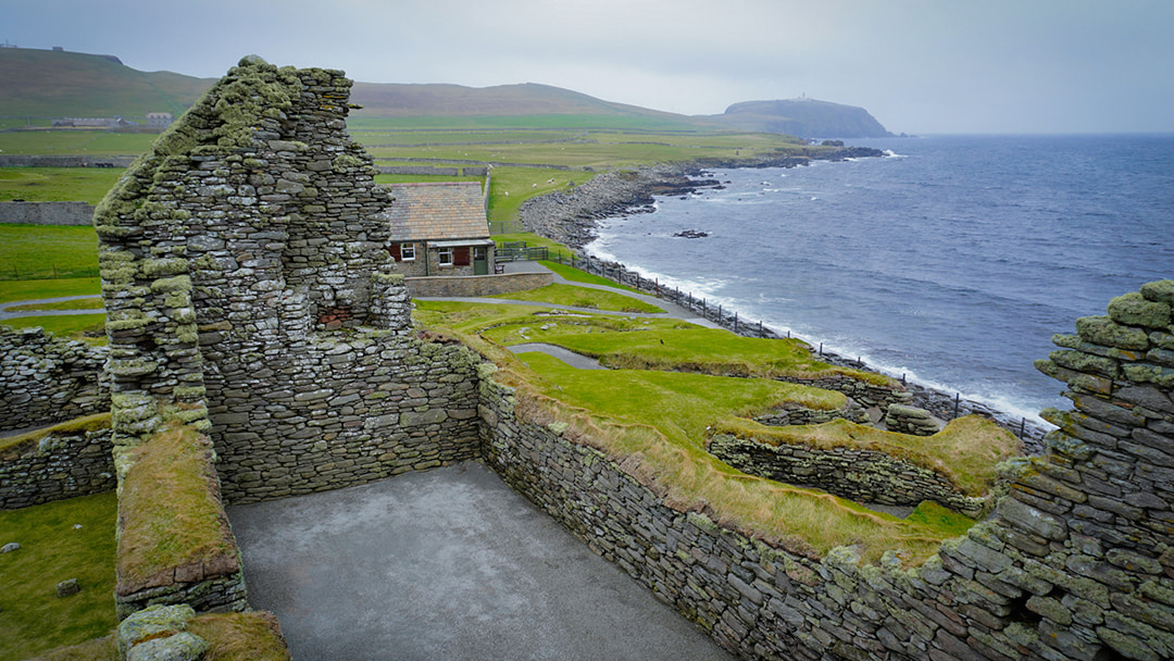 Ruins at the Jarlshof Prehistoric and Norse Settlement