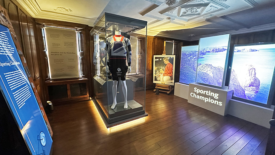 The 'Sporting Champions' room inside of the museum