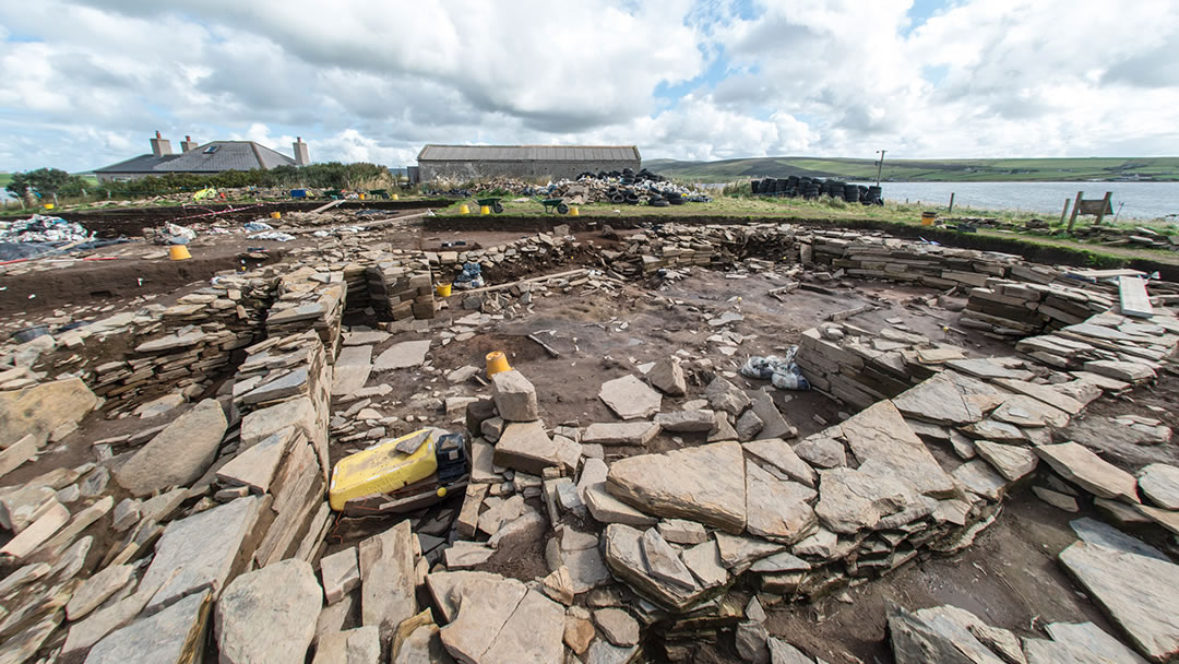 Looking out across the interior of Structure 12, one of the finest buildings at the Ness