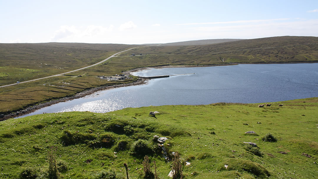 The peaty landscape of Yell