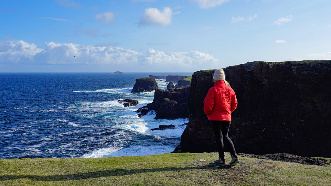 The spectacular rocky coastline of Eshaness