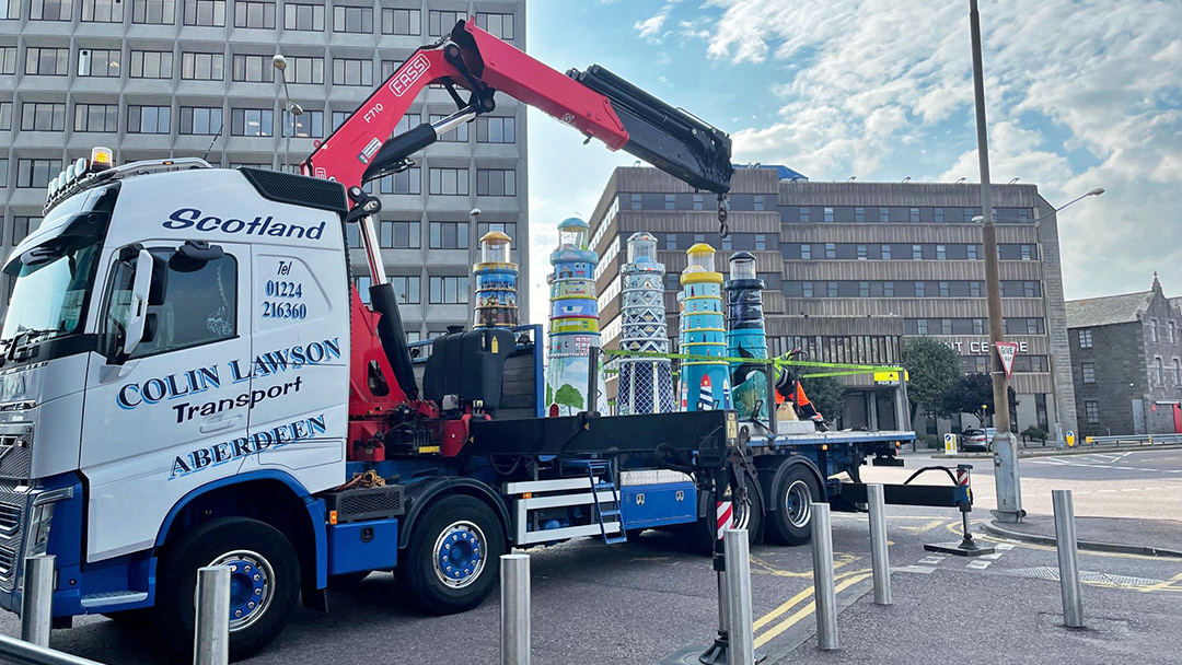 Transporting mini lighthouses to Orkney and Shetland for Light The North