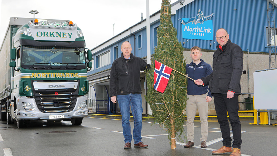 Transporting Kirkwall's Christmas Tree with NorthLink Ferries and Northwards
