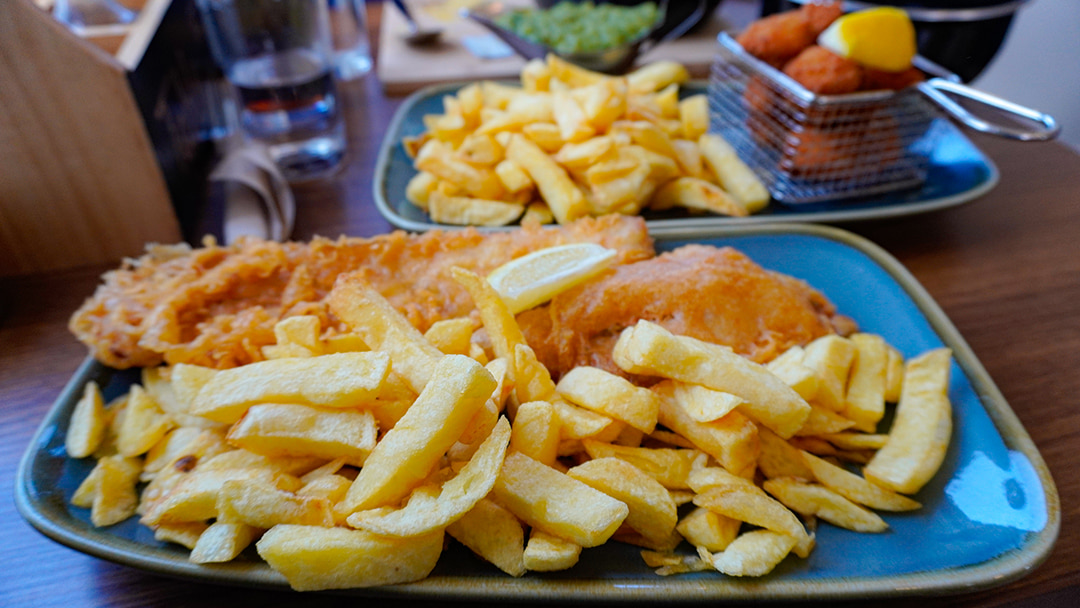 Delicious locally-caught fish and chips