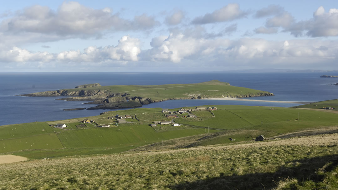 St Ninian's Isle, seen from the Ward of Scousburgh