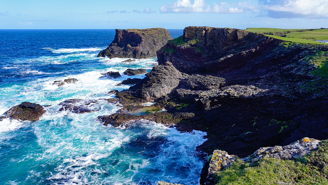 The breathtaking rugged coastline of Eshaness - an ancient volcano