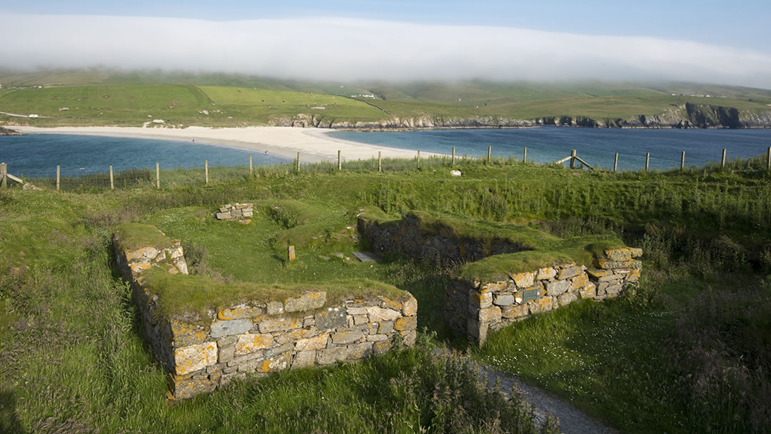 The chapel on St Ninian's Isle dates date to the 12th century, on the site of a much earlier chapel