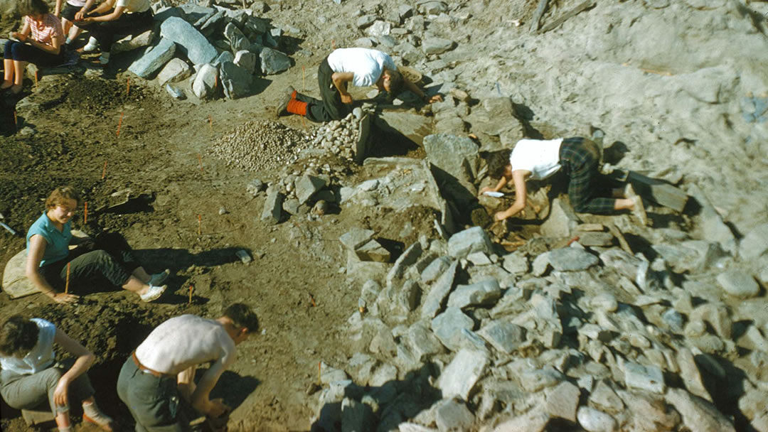 The excavation at St. Ninian's Isle in Shetland
