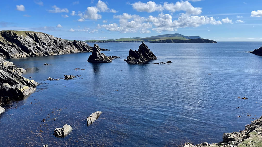 The stunning view towards Fitful Head from St Ninian's Isle