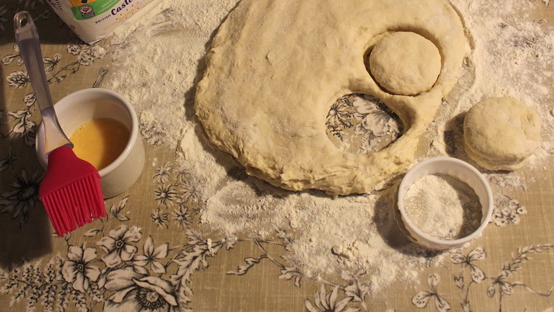 Cutting the scones