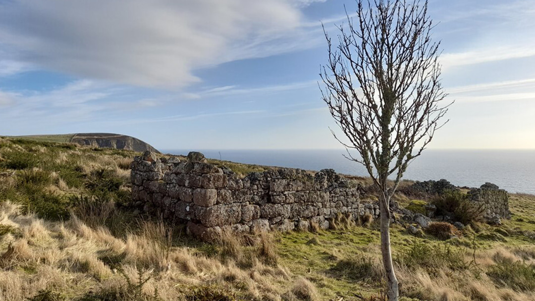 The ruins of a building at Badbea