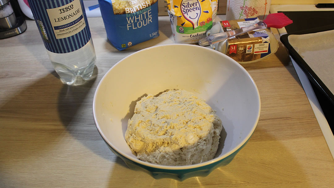 The sticky dough for Lemonade and Cream Scones